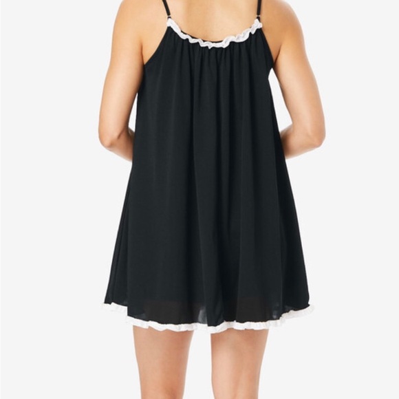 Amoureuse NWT Baby Doll Ruffle Gown Sky Blue w/ Royal Blue Trim-wms sz 4x(34/36) - Picture 3 of 12